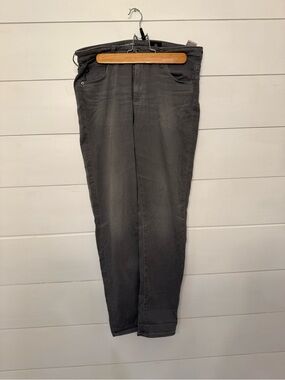 Anthropologie Cropped Straight-Leg Pants - Gray